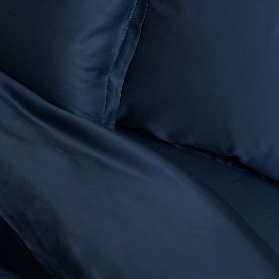 TENCEL™ - Sateen Dekbedovertrek Donker Blauw