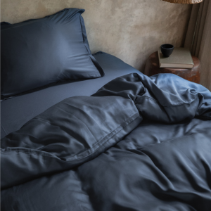 TENCEL™ - Sateen Dekbedovertrek Donker Blauw