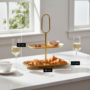 Etagère Rama 2 laags ovaal