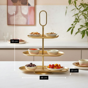 Etagère Rama 3 laags ovaal