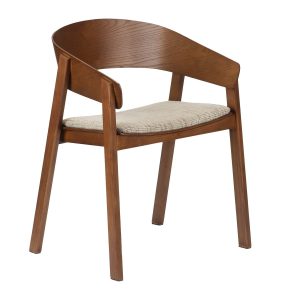Edo Houten Fauteuil set van 2 - Roodbruin / Zwart