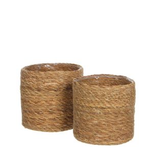 Atlantic Plantenmanden – Set van 2 – Jute