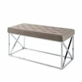 Vera velvet bankje – taupe