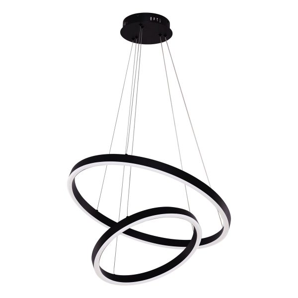 Neo hanglamp – 2-rings – zwart