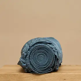 Eco Bamboe Hoeslaken Ocean Blue