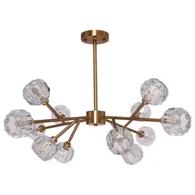 Rosy 12-lichts hanglamp – copper gold