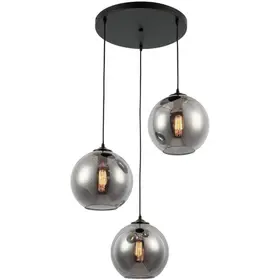 Hanglamp – 3-lichts – smoke glas