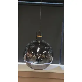 Kristyn 1-lichts hanglamp – smoke glas