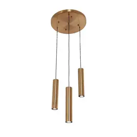 Cilinder – 3-lichts hanglamp – goud