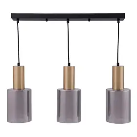 Vilmaris hanglamp – 3-lichts – smoke glas