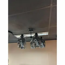 Acantha hanglamp – 5-lichts – smoke glas