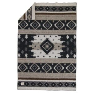 Wollen beddeken TRIBE - eenpersoons - beige