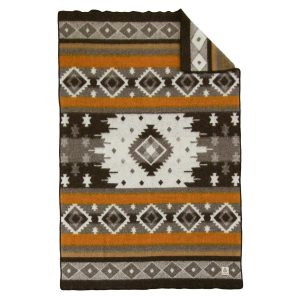 Wollen beddeken TRIBE breed - brons